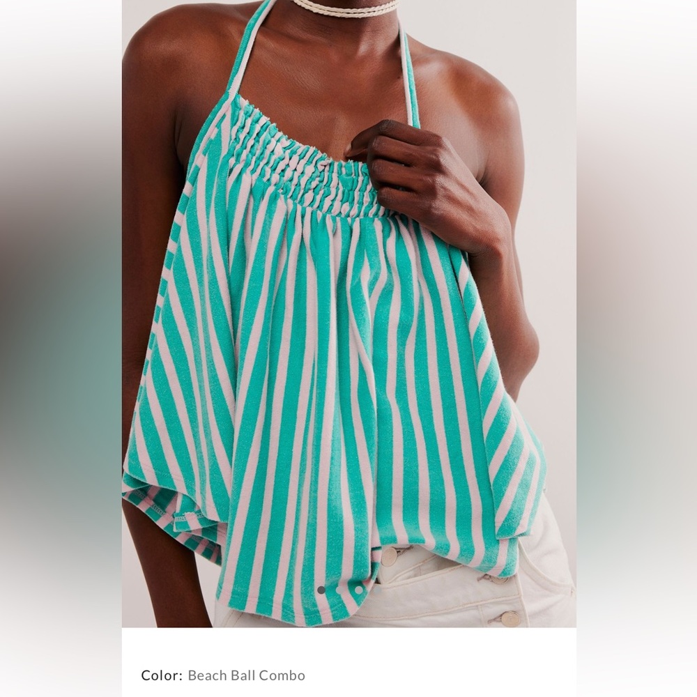 We The Free Striped Halter Top